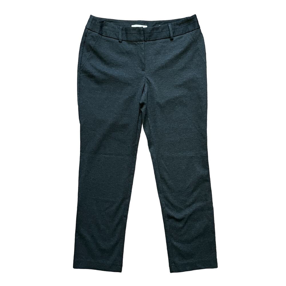 NEW CHICO'S Ponte Knit Straight Leg Trouser Pants in Charcoal Gray SZ 8 SHORT